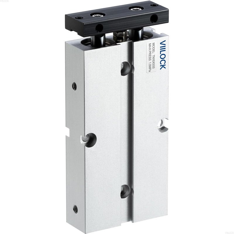 VIILOCK Pneumatic Air Cylinder 16mm Bore 50mm Stroke, Small Air Cylinder Double Rod Double Action TN16x50 - Image 1
